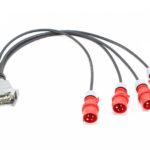 Harting 16pin male ->4x 16A 4pin female