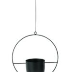 Riputatav lillepott, must metall