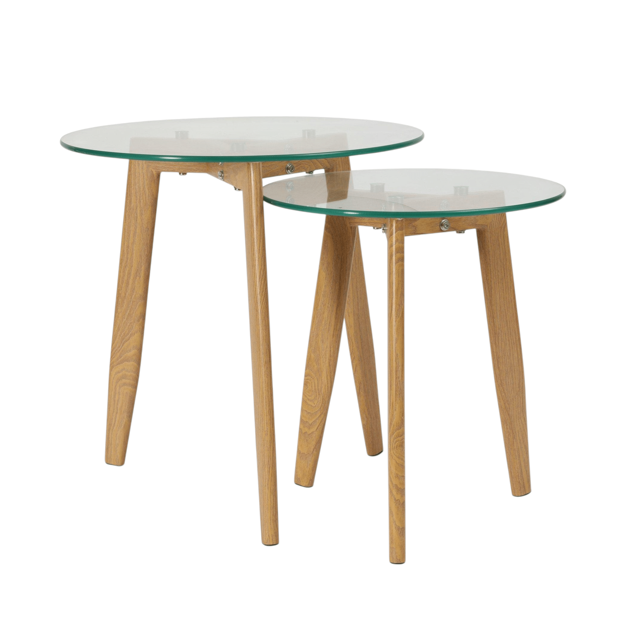 Radiustech.diivanilaud.komplekt.STELLA_.mööbel.lauad_.rent.png Diivanilauakomplekt STELLA, klaas/puit - Image 1